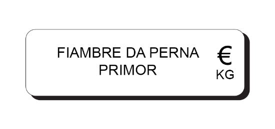 Imagem de Etiqueta em PVC Branco Com Impressão a Preto 24 x 77 mm