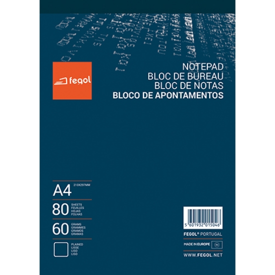 Picture of BLOCO APONTAMENTOS A4 FEGOL 80FOLHAS LISO