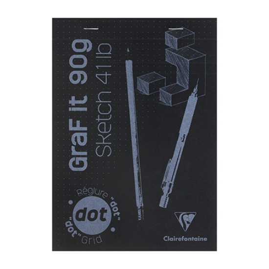 Imagem de BLOCO DE NOTAS CLAIREFONTAINE GRAF´IT A5 80FOLHAS PONTOS (96651)