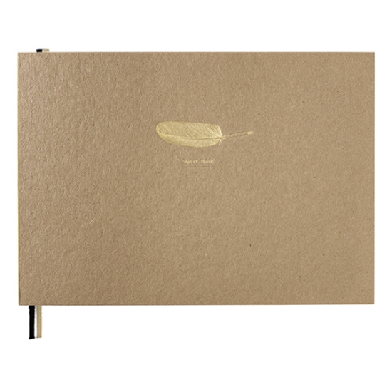 Picture of LIVRO DE VISITAS PAPETTE BOOX A4 50F COLADO KRAFT PLUMA
