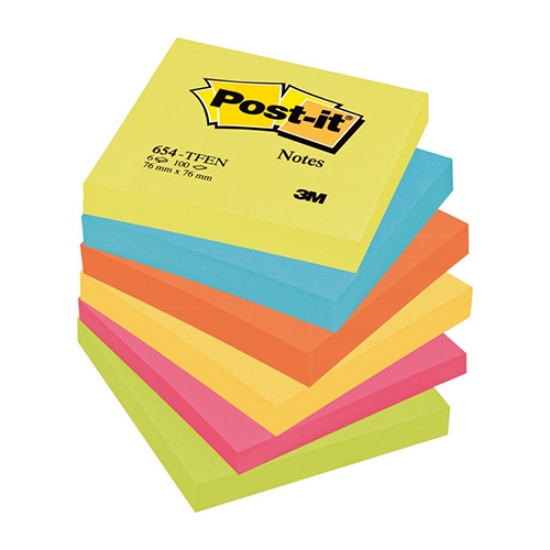 Imagem de BLOCO DE NOTAS ADERENTES POST-IT 76X76 654-TFEN 100FOLHAS