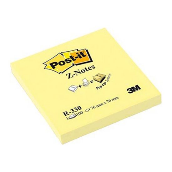 Picture of BLOCO DE NOTAS ADERENTES POST-IT ZIG-ZAG 76X76 R330 AMARELO 100FOLHAS
