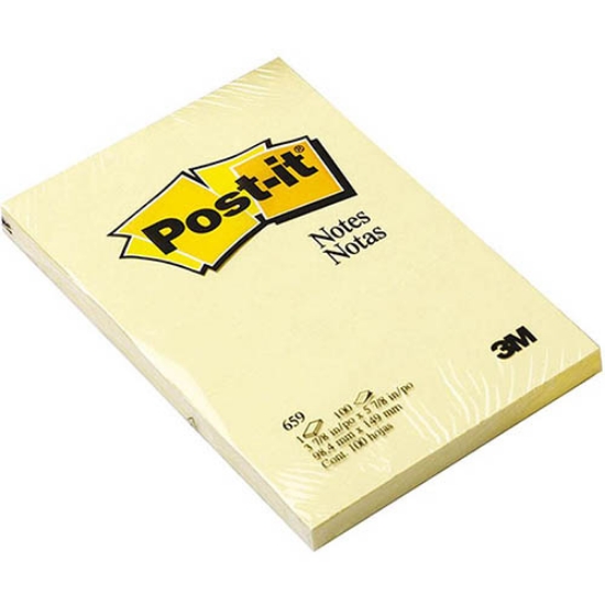 Picture of BLOCO NOTAS ADERENTES POST-IT 102X152 659 AMARELO 100FOLHAS