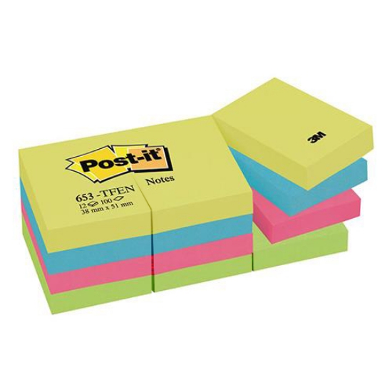Imagem de BLOCO NOTAS ADERENTES POST-IT 38X51MM 653-TFEN 100 FOLHAS