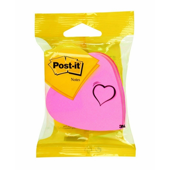 Imagem de CUBO BLOCO DE NOTAS ADERENTES POST-IT 2007H NEON CORAÇAO 225FOLHAS