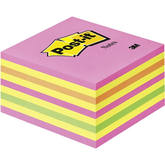 Imagem de CUBO BLOCO DE NOTAS ADERENTES POST-IT 76X76 2028-NP ROSA NEON 450FOLHAS
