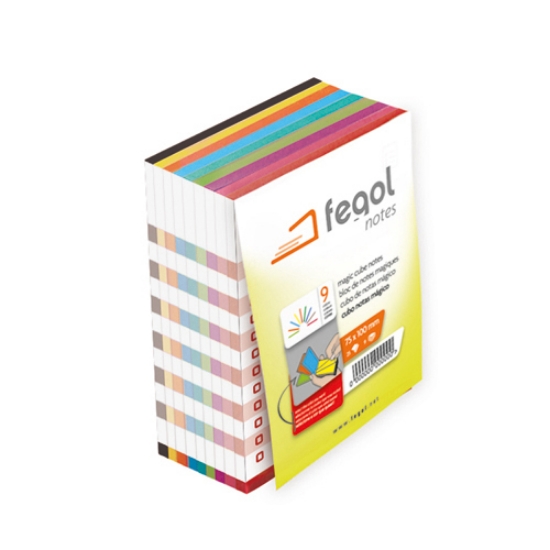 Imagem de CUBO MAGICO NOTAS ADERENTES FEGOL 75X100 TAREFAS 225FOLHAS