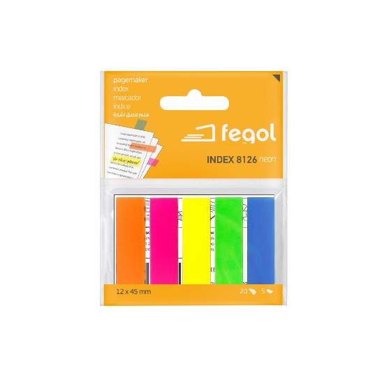 Picture of INDEX ADERENTE FEGOL 12X42MM NEON REF.8126 (5X20F)