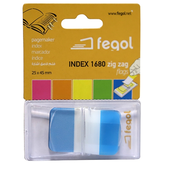 Picture of INDEX ADERENTE FEGOL 1680-01 1"PLG. (25X43MM) AZUL