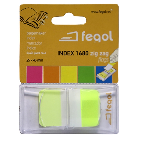 Picture of INDEX ADERENTE FEGOL 1680-05 1"PLG. (25X43MM) AMARELO
