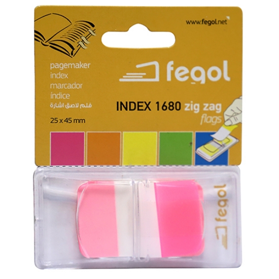 Imagem de INDEX ADERENTE FEGOL 1680-09 1"PLG. (25X43MM) ROSA