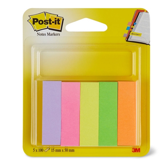 Picture of INDEX ADERENTE POST-IT 670/5 NEON (BLISTER 5X100F)