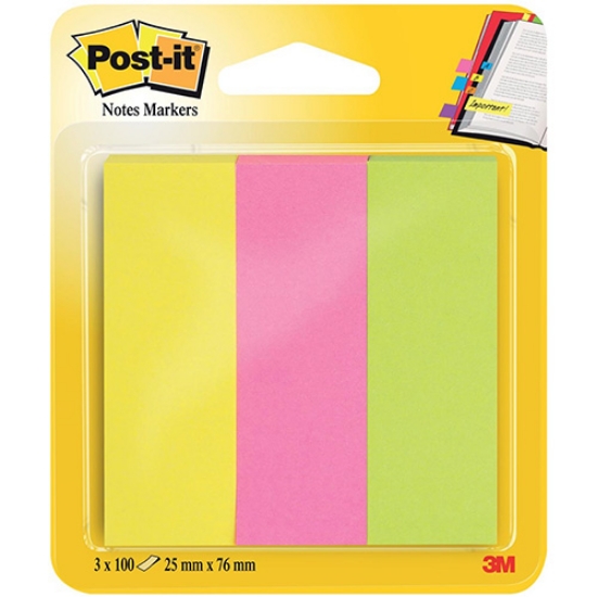 Picture of INDEX ADERENTE POST-IT 671/3 NEON (BLISTER 3X100F)