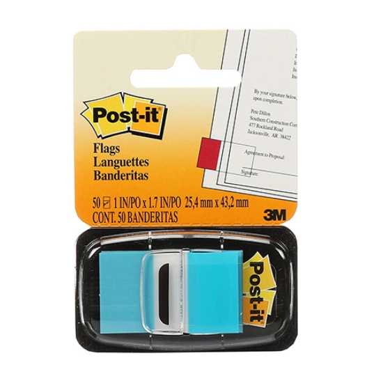 Picture of INDEX ADERENTE POST-IT 680-23 1"PLG. AZUL FLUOR.