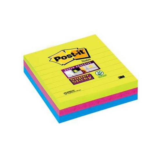 Imagem de PACK 3 BLOCOS NOTAS ADERENTES POST-IT 100X100MM NEON 675-3SSMX