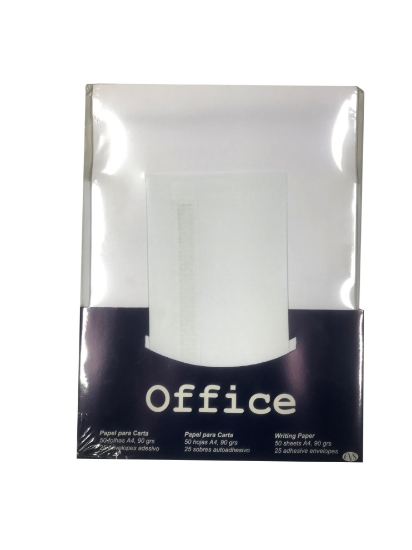 Imagem de PAPEL CARTA AVS "OFFICE" A4 (EMB.50FLS + 25ENVELOPES)