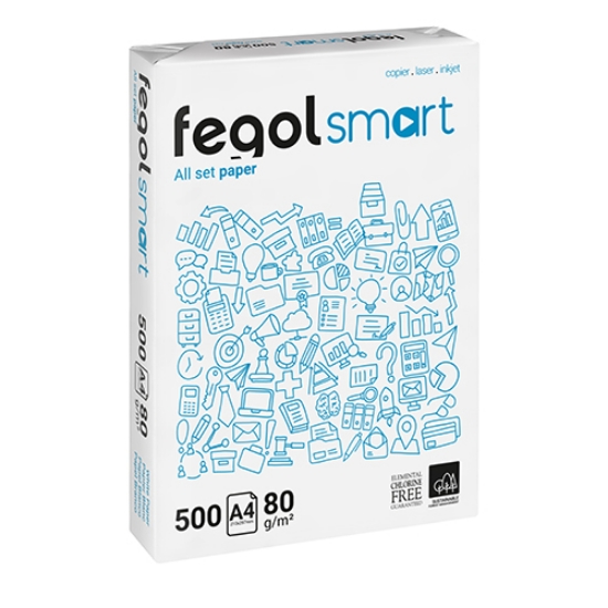 Imagem de RESMA PAPEL FOTOCÓPIA A4 80GR FEGOL SMART BRANCO