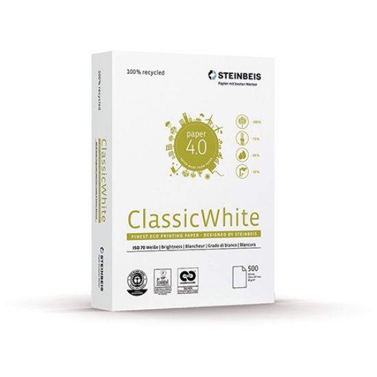Imagem de RESMA PAPEL RECICLADO A4 80GR STEINBEIS CLASSICWHITE