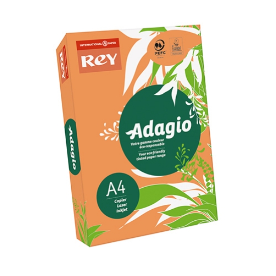 Imagem de RESMA PAPEL COLORIDO A4 80GR ADAGIO NÉON LARANJA (12)