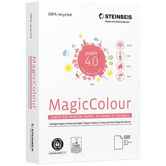Imagem de RESMA PAPEL COR A4 80GR MAGICCOLOUR ROSA PASTEL (SUAVE)