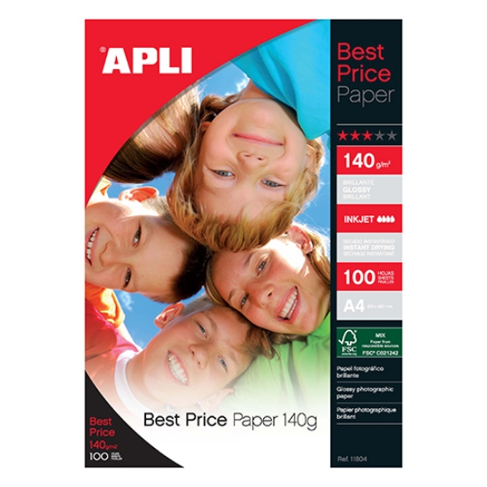 Imagem de PAPEL FOTOG. A4 140GR APLI 11804 GLOSS INKJET (CX.100F)