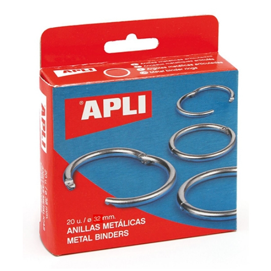 Picture of ANILHAS METAL PARA ENCADERNAÇÃO 32MM APLI Nº3 REF.00453 (CAIXA 20 UNI)