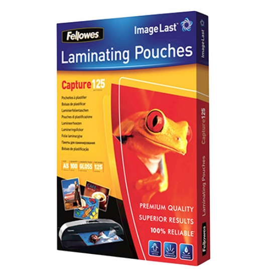 Imagem de CAIXA 100 BOLSAS PLASTIFICAR A5 125MIC FELLOWES (5307302)