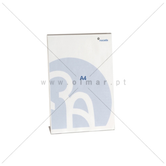 Imagem de PORTA-FOLHETOS DE BALCAO A4 EM "L" 1F TRANSP. RD-3801/47401