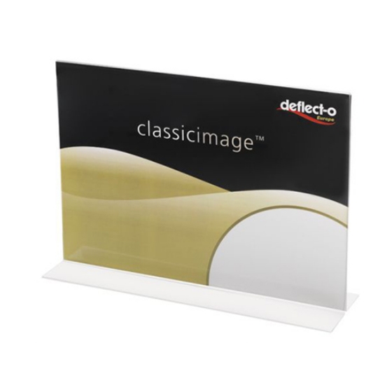 Imagem de PORTA-FOLHETOS DE BALCAO A4 EM "T" 2F HORIZ. DE47701TP CS