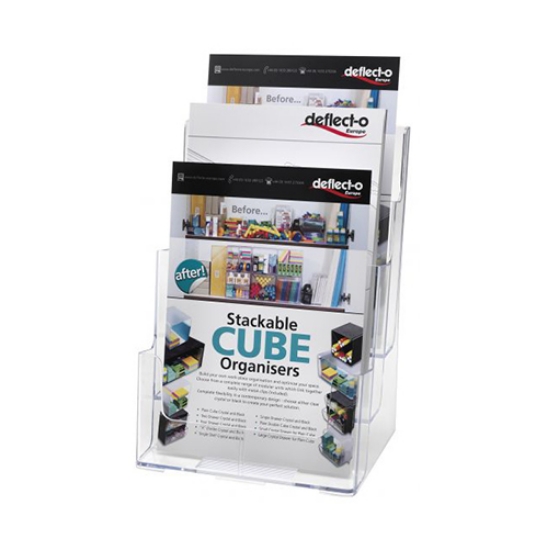 Imagem de PORTA-FOLHETOS DE BALCAO A4 EM "U" 3DIV. (DE77301 TP CS)