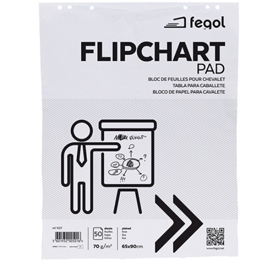 Imagem de BLOCO FLIPCHART 65X90CM 50FOLHAS BRANCO LISO FEGOL 1027