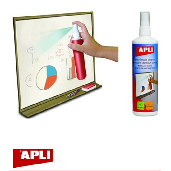 Imagem de SPRAY LIMPEZA PARA QUADRO BRANCO 250ML APLI 11305