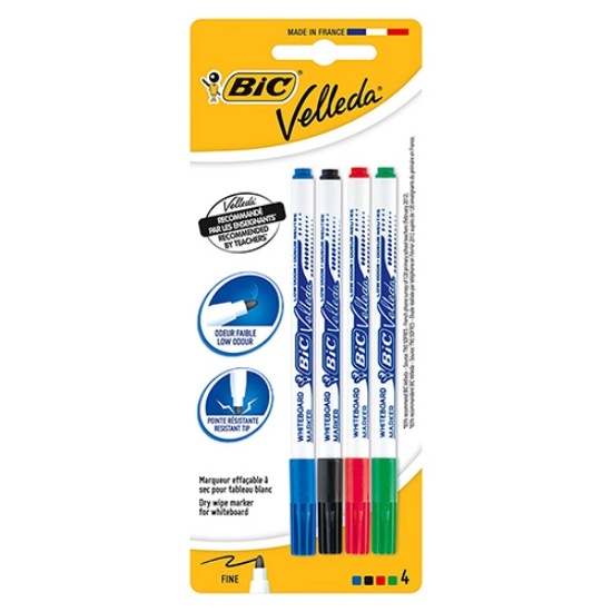 Picture of BLT.4 MARC. QUADRO BRANCO BIC VELLEDA 1721 SORT. (875711)