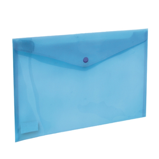 Picture of BOLSA TIPO ENVELOPE A4 COM MOLA FEGOL E105 AZUL TRANSLÚCIDO