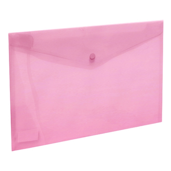 Imagem de BOLSA TIPO ENVELOPE A4 COM MOLA FEGOL E105 ROSA PASTEL