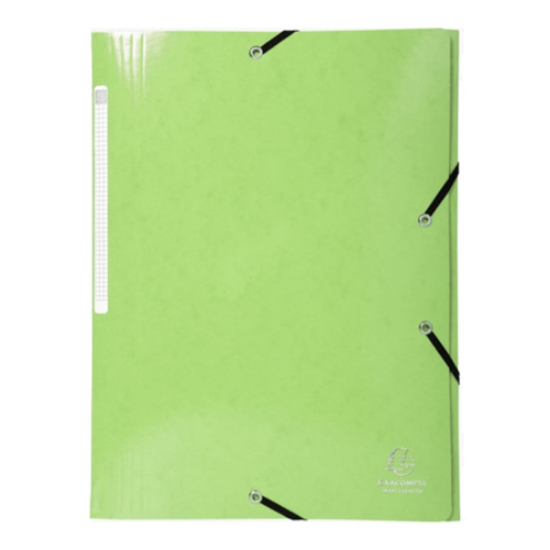Picture of CAPA COM 3 ABAS E ELÁSTICOS A4 CARTOLINA BRILHANTE 425GR EXACOMPTA VERDE ANIS (55823E)