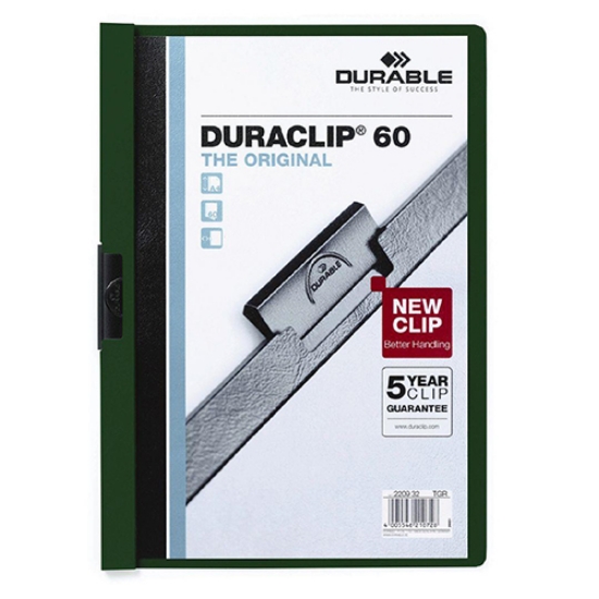 Picture of CLASSIFICADOR C/CLIP DURABLE 2209 A4 P/60F VERDE ESCURO 32
