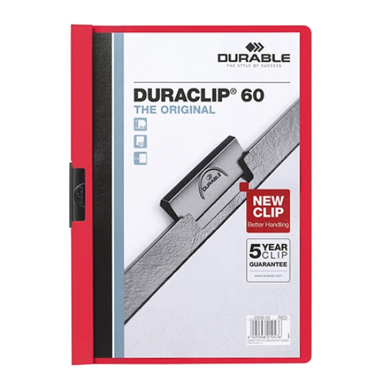 Imagem de CLASSIFICADOR C/CLIP DURABLE 2209 A4 P/60FLS VERMELHO 03