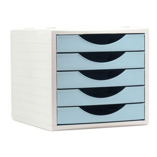 Picture of DISTRIBUIDOR 5 GAVETAS ARCHIVO2000 4005PS.AZ.PS AZUL PASTEL
