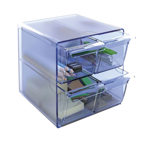 Imagem de ORGANIZADOR 4 GAVETAS ARCHIVO2000 6704 AZUL TRANSPARENTE