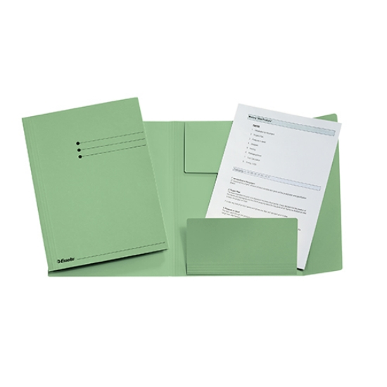 Imagem de DOSSIER ESSELTE A4 CLA 275GR C/3 ABAS VERDE (1033308)