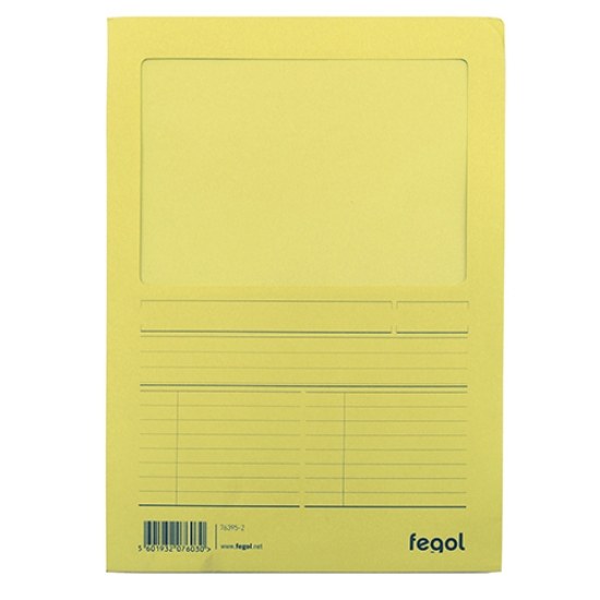 Picture of DOSSIER PROTOCOLO A4 CLA 140GR FEGOL 76395 AMARELO
