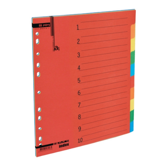 Imagem de SEPARADOR CARTOLINA A4 10 POSIÇOES PAJORY CORES FORTES