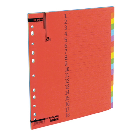Imagem de SEPARADOR CARTOLINA A4 18 POSIÇOES PAJORY CORES