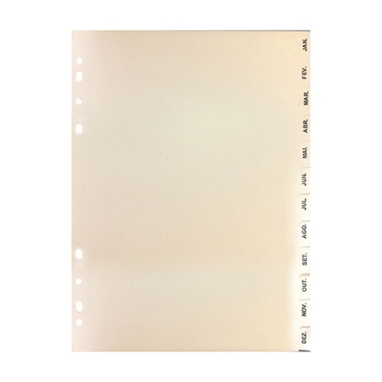 Imagem de SEPARADOR CARTOLINA A4 12 POSIÇOES PAJORY MENSAL JAN-DEZ