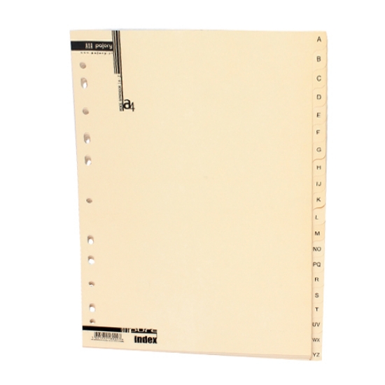 Imagem de SEPARADOR CARTOLINA A4 A-Z PAJORY CREME (ALFABETO)