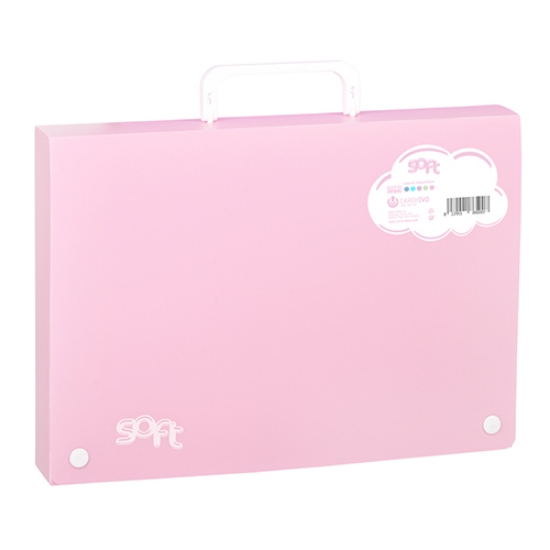 Imagem de MALA A4 L40 C/ASA CARCHIVO SOFT PP ROSA PASTEL (60164025)