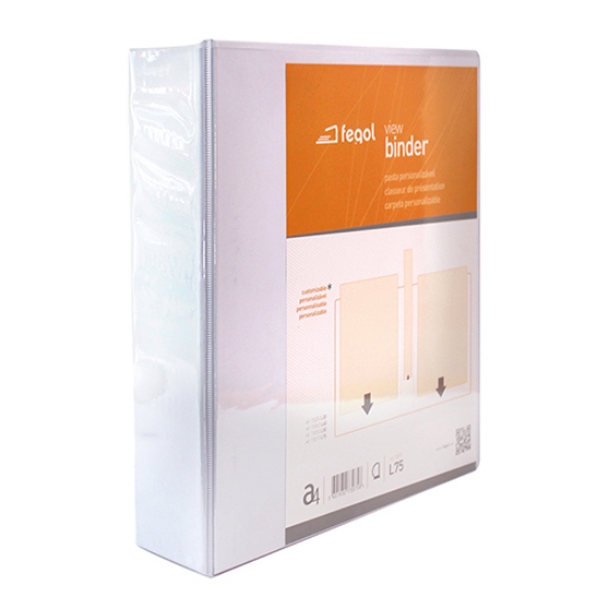 Imagem de PASTA CATALOGO A4 L75 2ARG. BRANCA FEGOL REF.73075