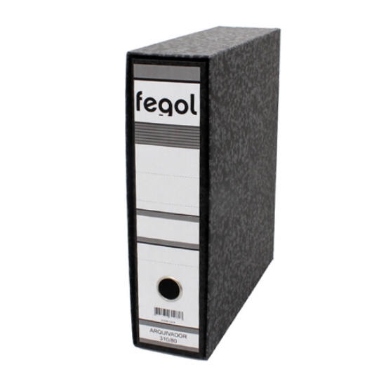 Imagem de PASTA ARQUIVO COM CAIXA A4 FEGOL 310/80 FIBRA NUVEM