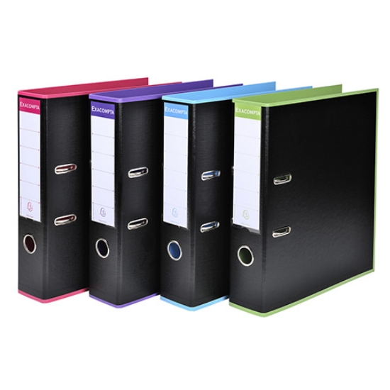 Imagem de PASTA ARQUIVO A4 EXACOMPTA L80 BLACK OFFICE SORTIDO 53733E